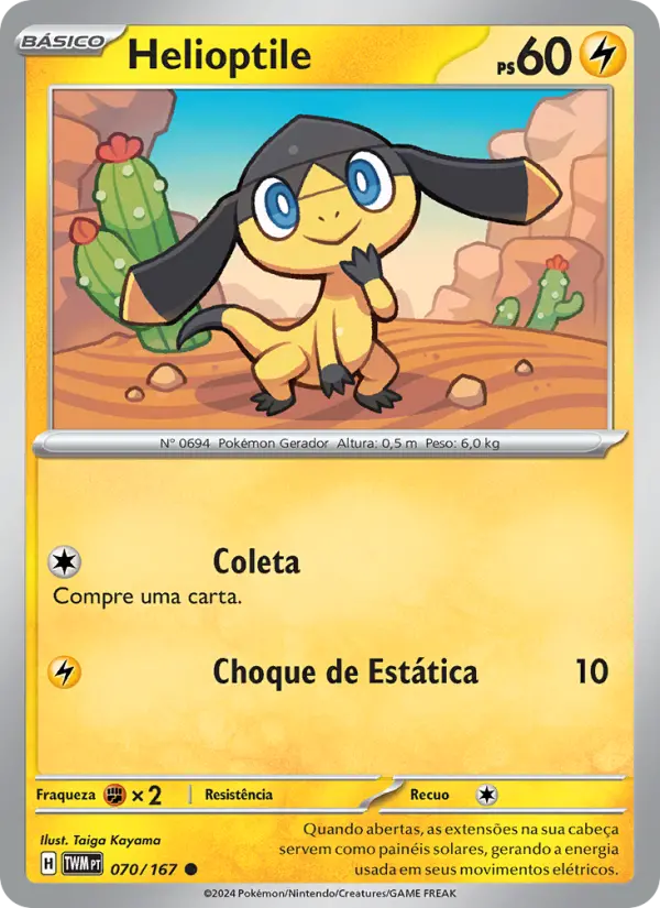 Carta Helioptile, número 070/167 da coleção Máscaras do Crepúsculo