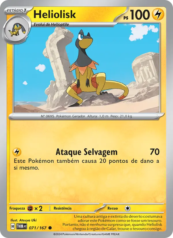 Carta Heliolisk, número 071/167 da coleção Máscaras do Crepúsculo