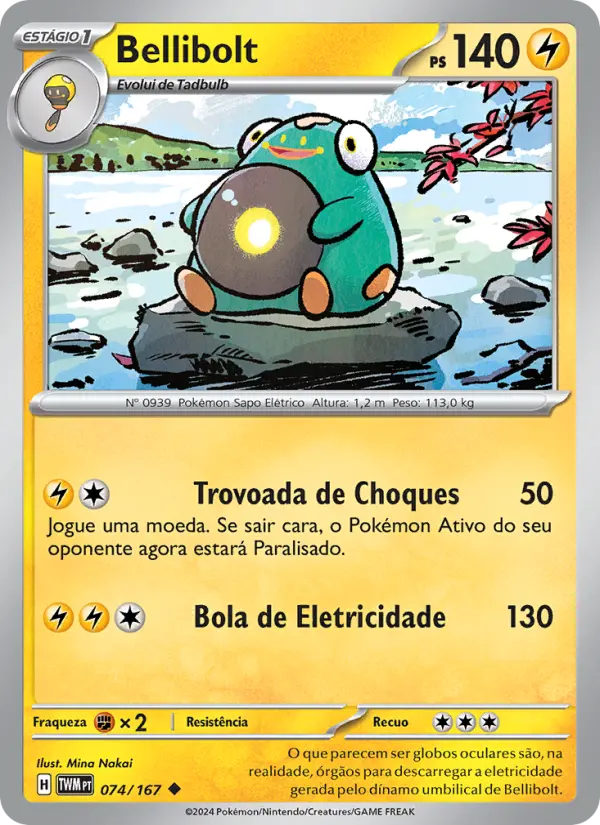 Carta Bellibolt, número 074/167 da coleção Máscaras do Crepúsculo