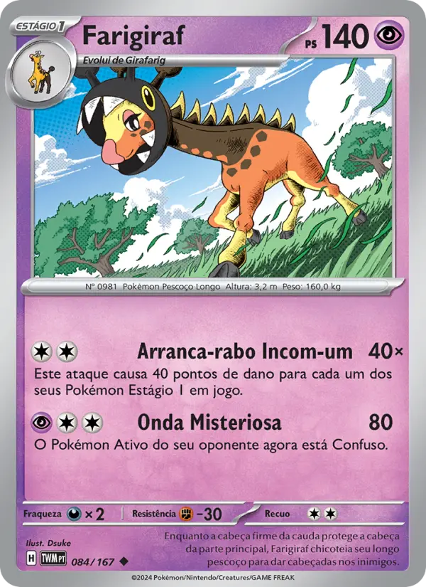 Carta Farigiraf, número 084/167 da coleção Máscaras do Crepúsculo