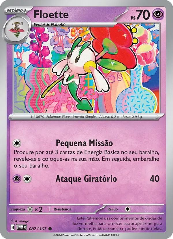 Carta Floette, número 087/167 da coleção Máscaras do Crepúsculo