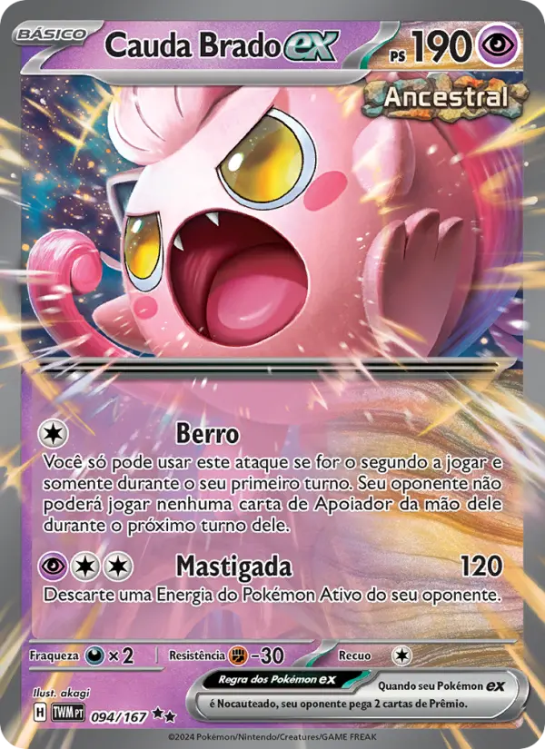 Carta Cauda Brado ex, número 094/167 da coleção Máscaras do Crepúsculo
