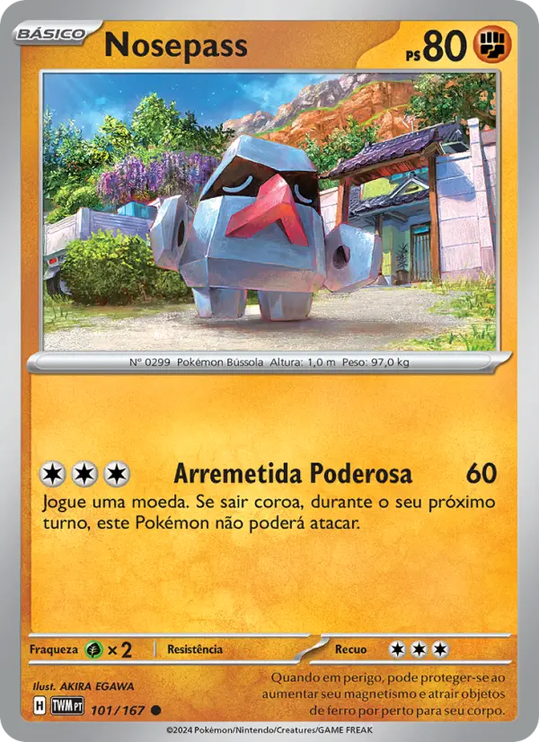 Carta Nosepass, número 101/167 da coleção Máscaras do Crepúsculo