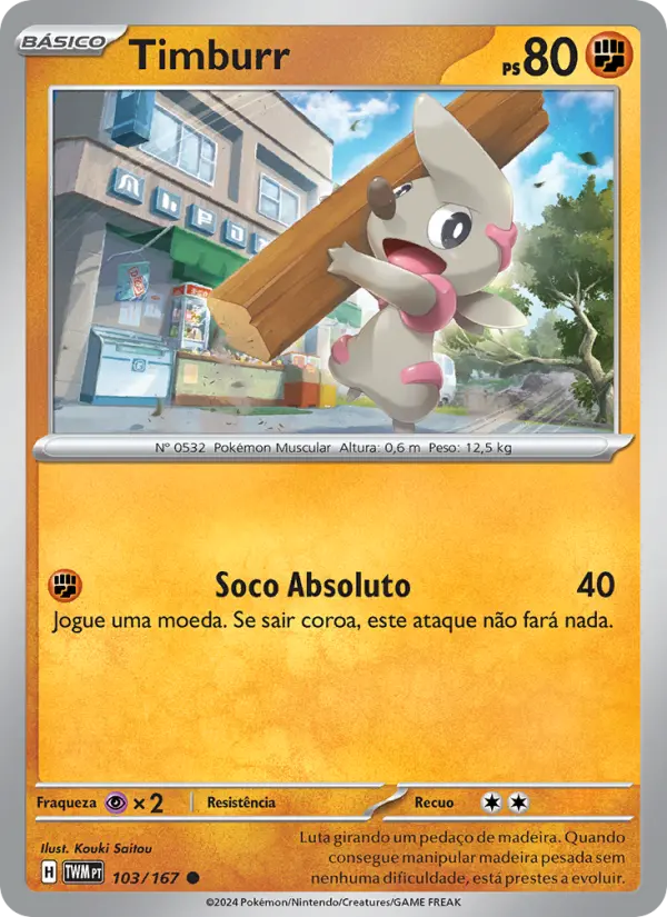Carta Timburr, número 103/167 da coleção Máscaras do Crepúsculo
