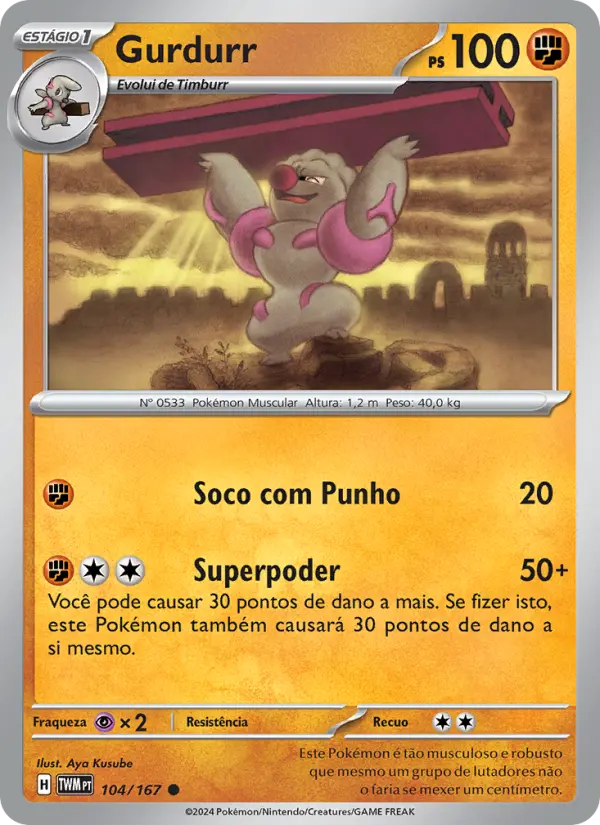 Carta Gurdurr, número 104/167 da coleção Máscaras do Crepúsculo