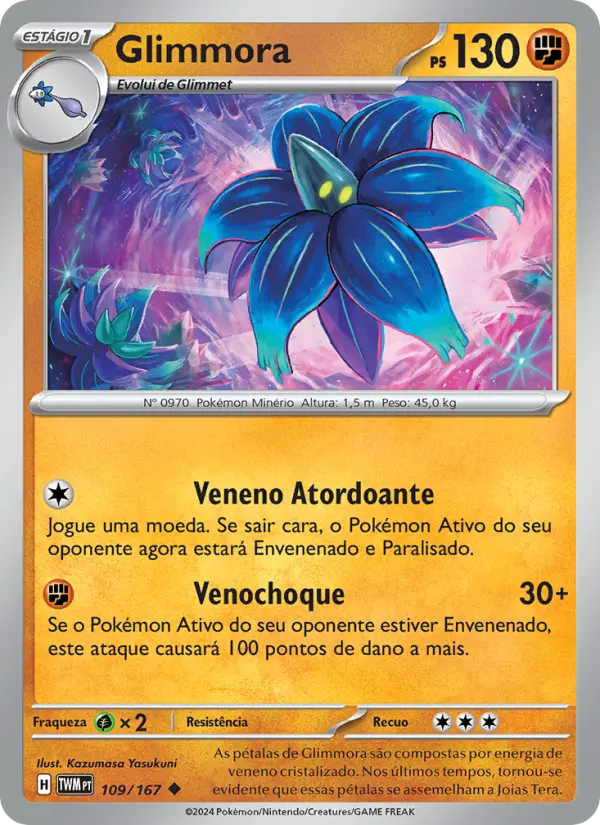 Carta Glimmora, número 109/167 da coleção Máscaras do Crepúsculo
