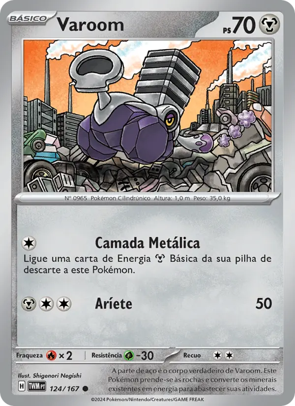 Carta Varoom, número 124/167 da coleção Máscaras do Crepúsculo