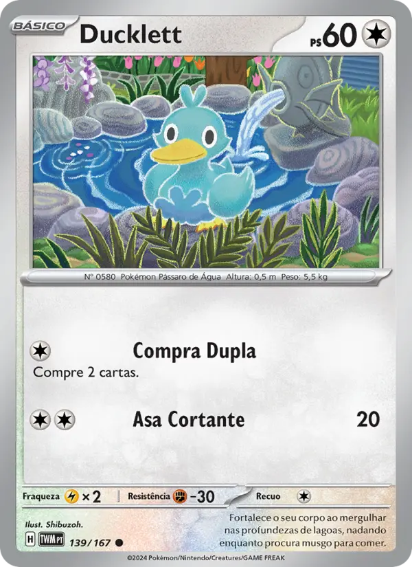 Carta Ducklett, número 139/167 da coleção Máscaras do Crepúsculo