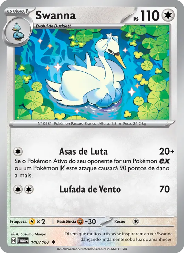 Carta Swanna, número 140/167 da coleção Máscaras do Crepúsculo