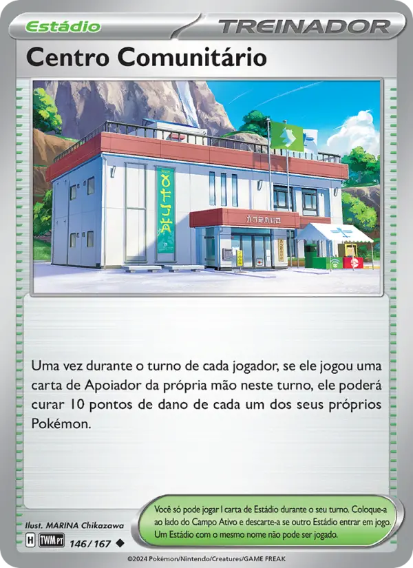 Carta Centro Comunitário, número 146/167 da coleção Máscaras do Crepúsculo