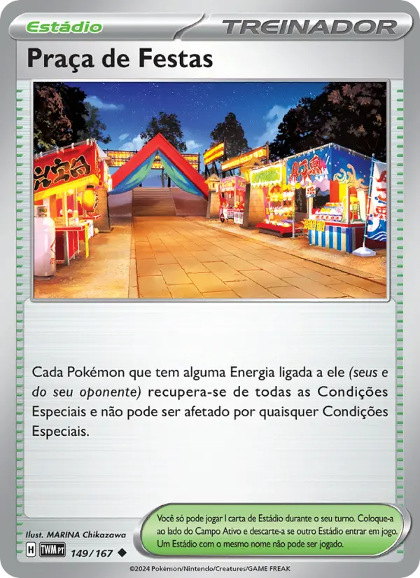 Carta Praça de Festas, número 149/167 da coleção Máscaras do Crepúsculo