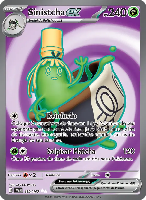 Carta Sinistcha ex, número 189/167 da coleção Máscaras do Crepúsculo