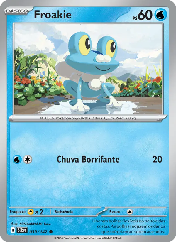 Carta Froakie, número 039/142 da coleção Coroa Estelar
