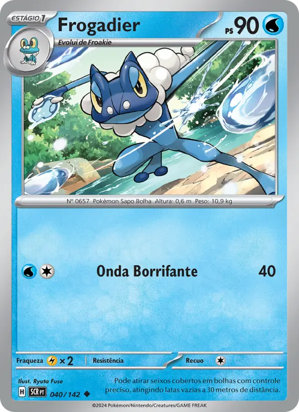 Carta Frogadier, número 040/142 da coleção Coroa Estelar