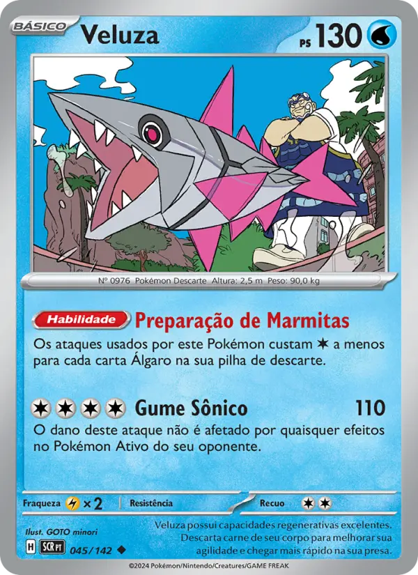 Carta Veluza, número 045/142 da coleção Coroa Estelar