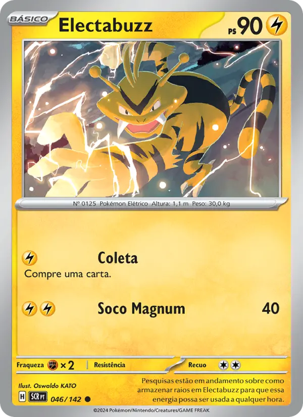 Carta Electabuzz, número 046/142 da coleção Coroa Estelar