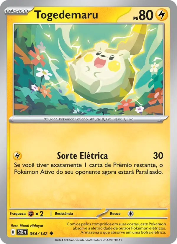 Carta Togedemaru, número 054/142 da coleção Coroa Estelar