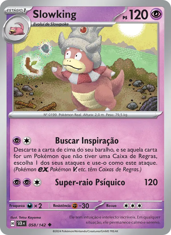 Carta Slowking, número 058/142 da coleção Coroa Estelar