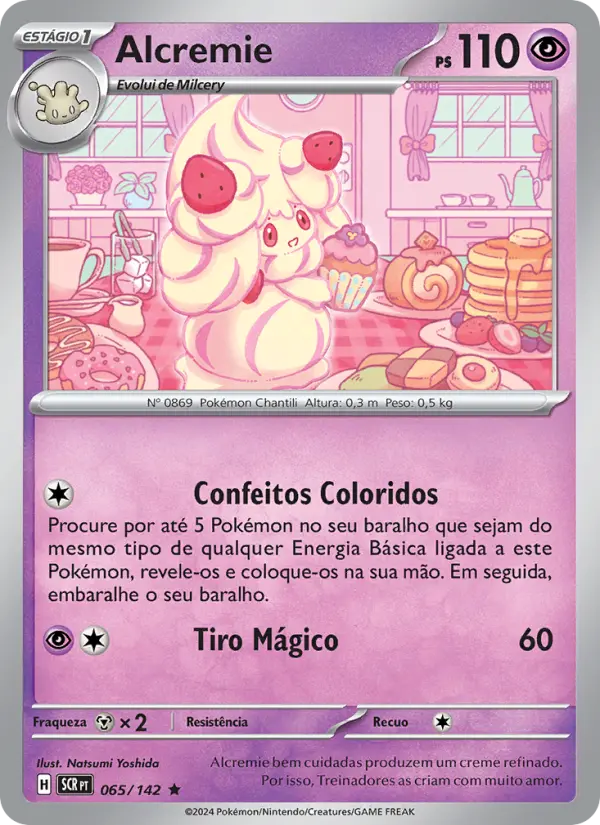Carta Alcremie, número 065/142 da coleção Coroa Estelar