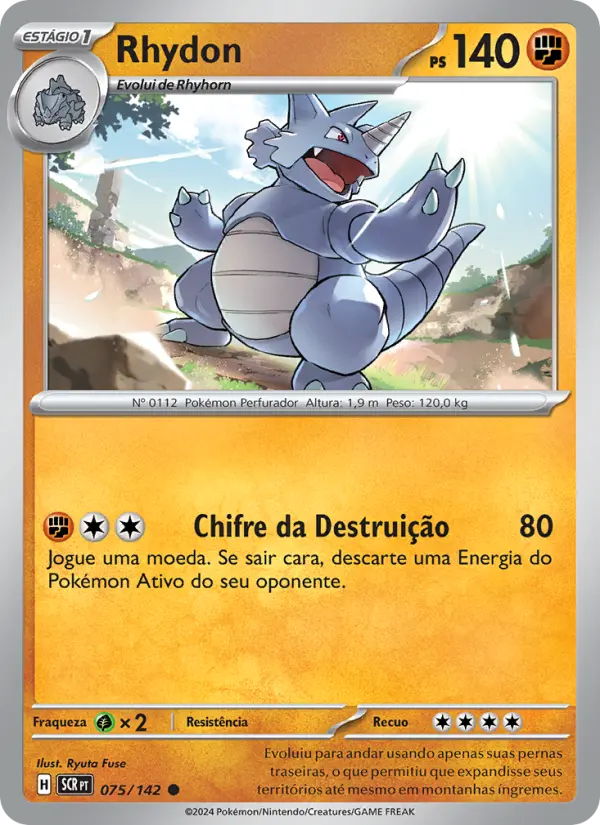 Carta Rhydon, número 075/142 da coleção Coroa Estelar