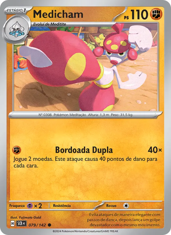 Carta Medicham, número 079/142 da coleção Coroa Estelar