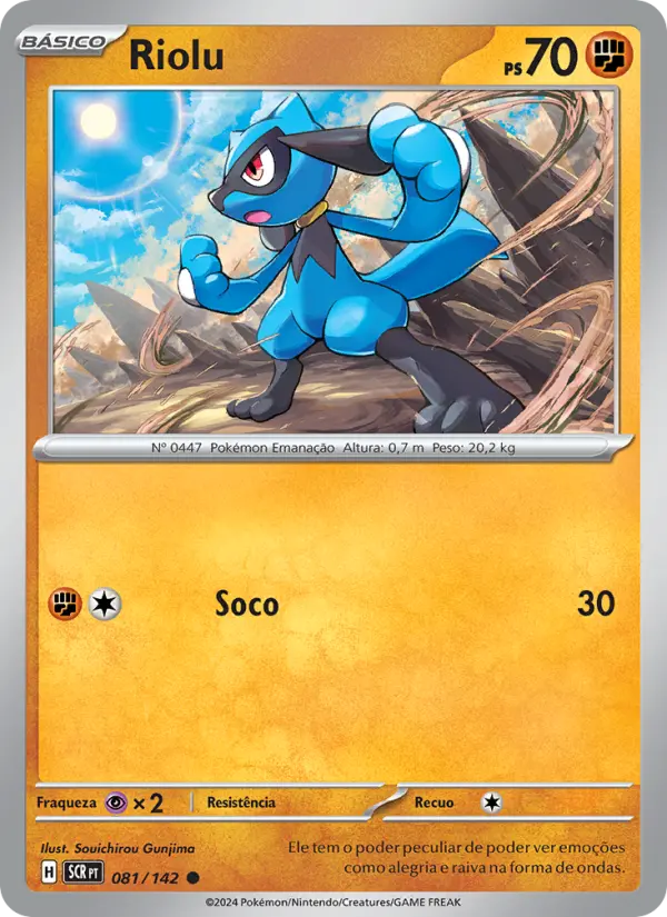 Carta Riolu, número 081/142 da coleção Coroa Estelar