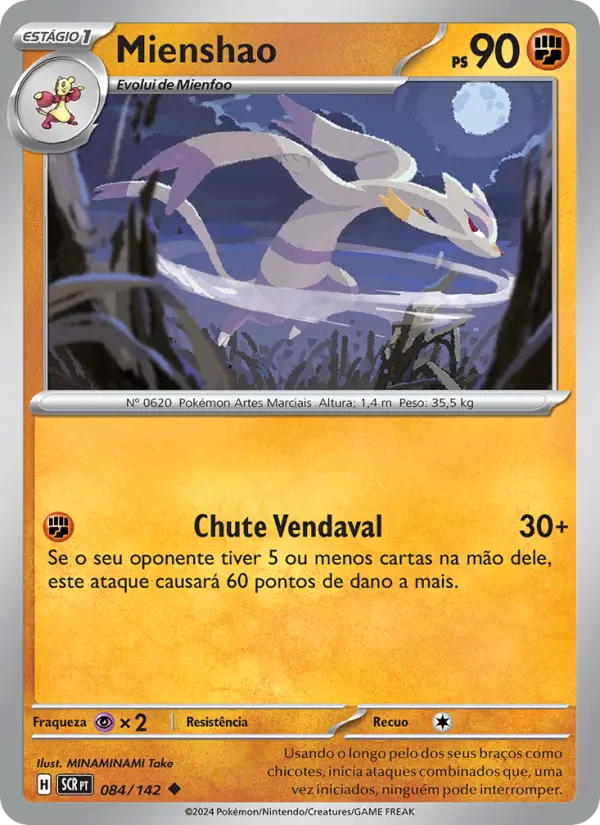 Carta Mienshao, número 084/142 da coleção Coroa Estelar