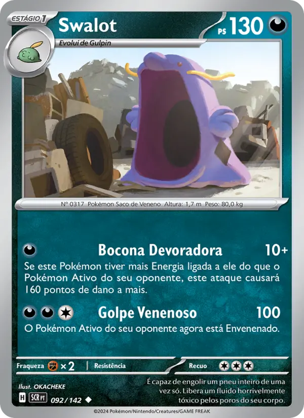 Carta Swalot, número 092/142 da coleção Coroa Estelar