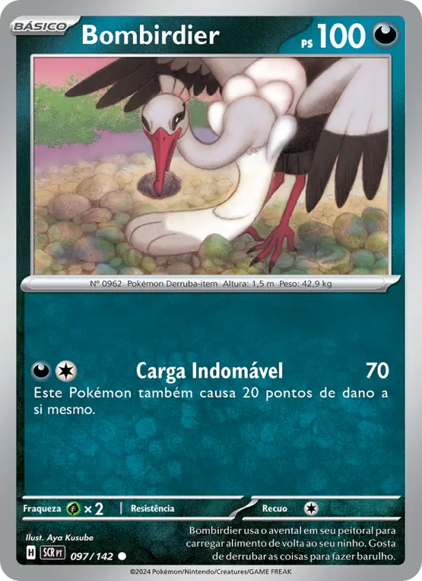 Carta Bombirdier, número 097/142 da coleção Coroa Estelar