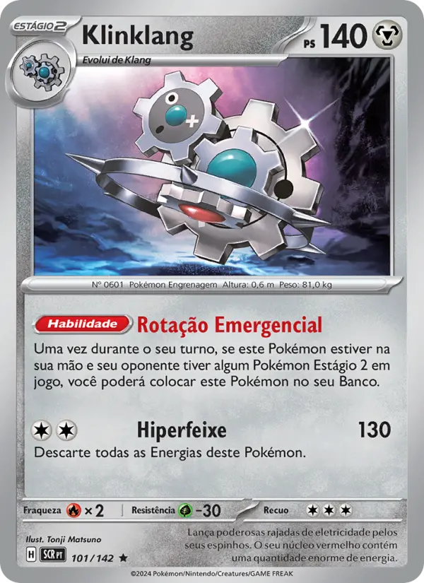 Carta Klinklang, número 101/142 da coleção Coroa Estelar