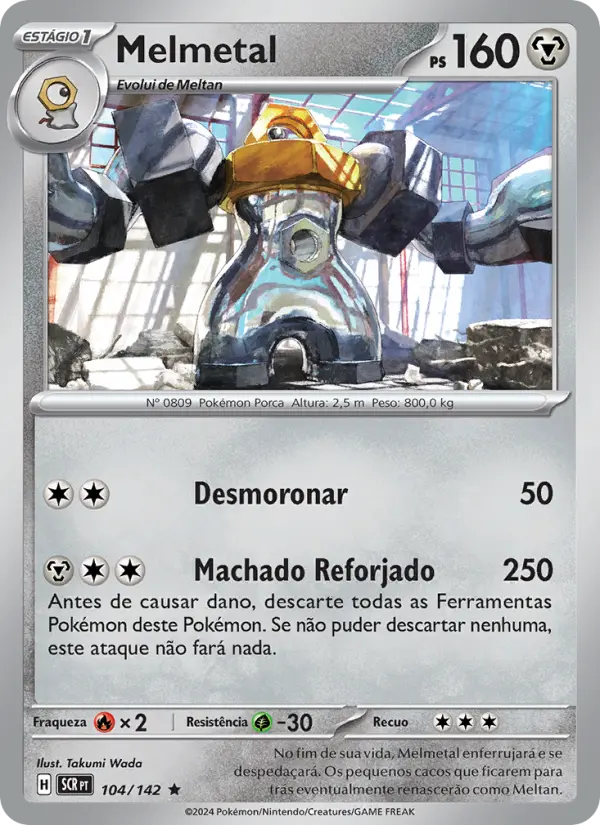 Carta Melmetal, número 104/142 da coleção Coroa Estelar