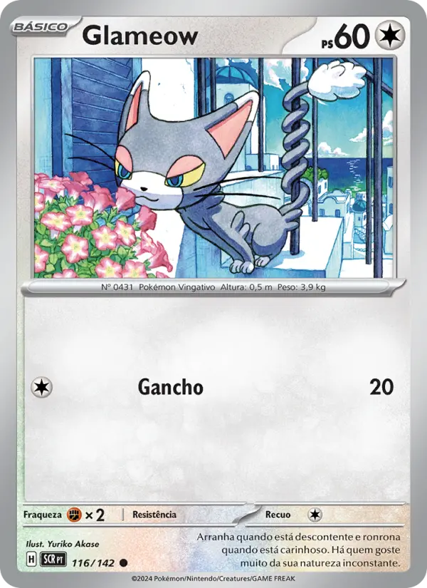 Carta Glameow, número 116/142 da coleção Coroa Estelar