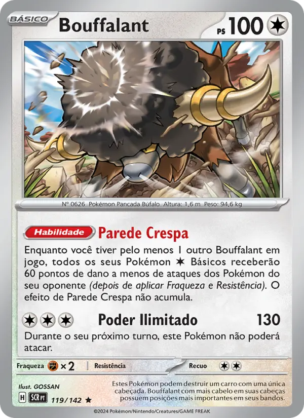 Carta Bouffalant, número 119/142 da coleção Coroa Estelar