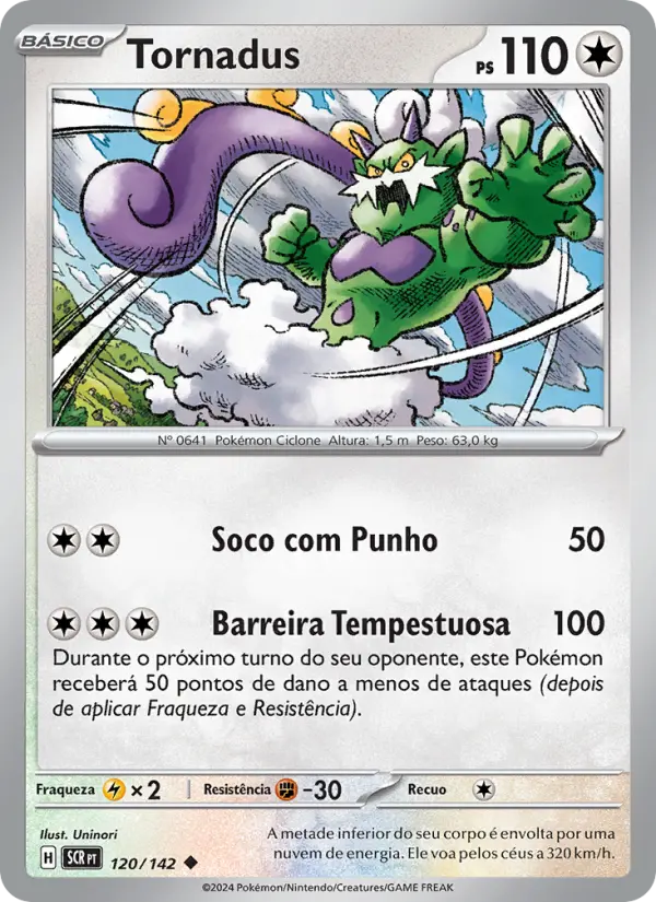 Carta Tornadus, número 120/142 da coleção Coroa Estelar