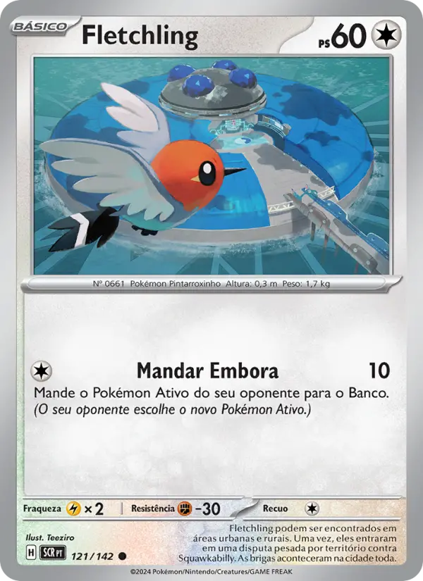 Carta Fletchling, número 121/142 da coleção Coroa Estelar