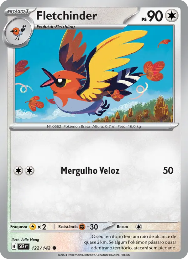 Carta Fletchinder, número 122/142 da coleção Coroa Estelar