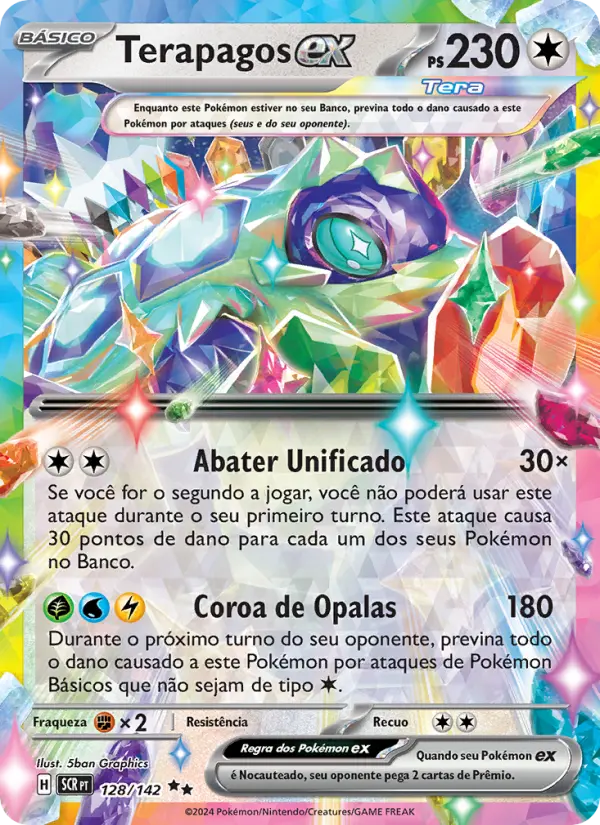 Carta Terapagos ex, número 128/142 da coleção Coroa Estelar