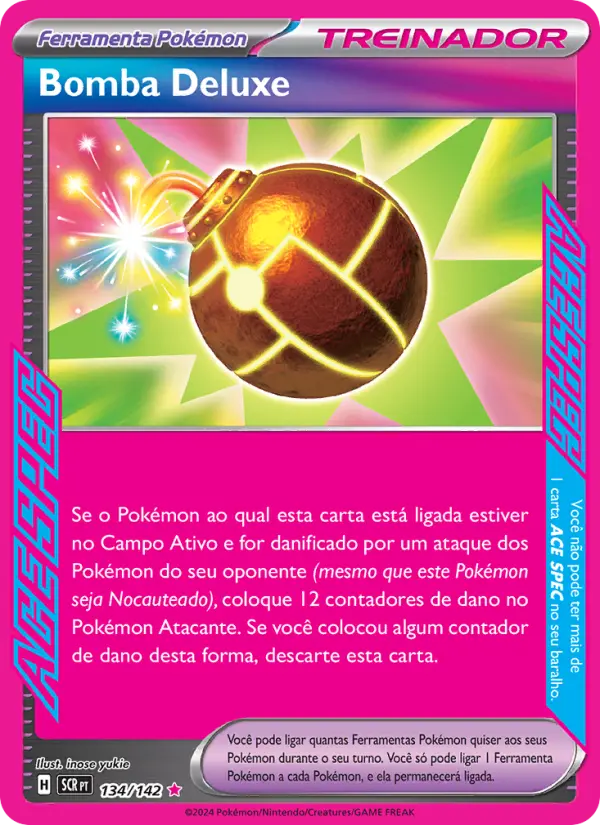Carta Bomba Deluxe, número 134/142 da coleção Coroa Estelar