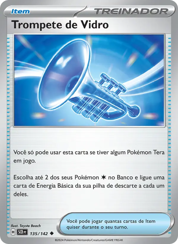 Carta Trompete de Vidro, número 135/142 da coleção Coroa Estelar