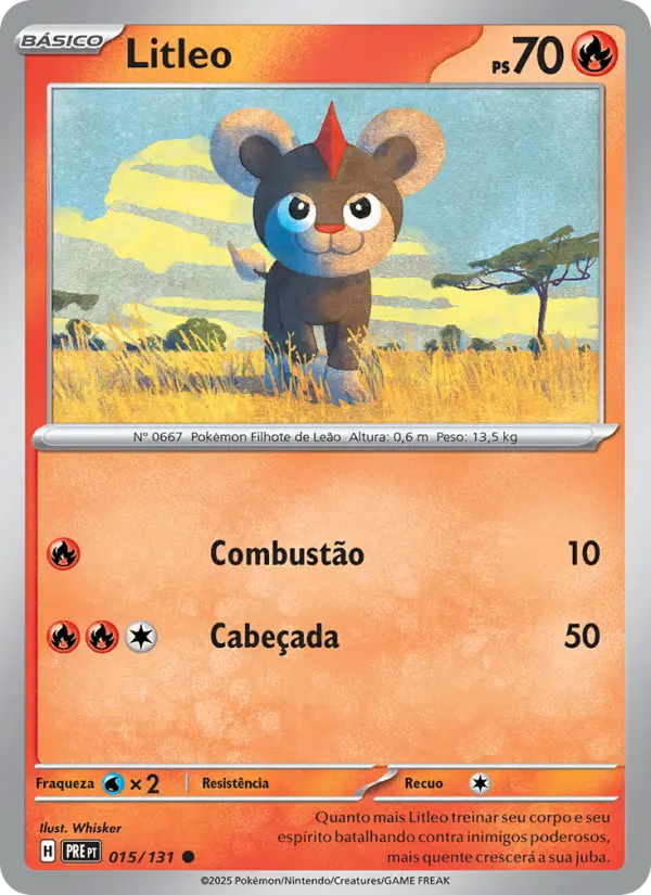 Carta Litleo, número 015/131 da coleção Evoluções Prismáticas