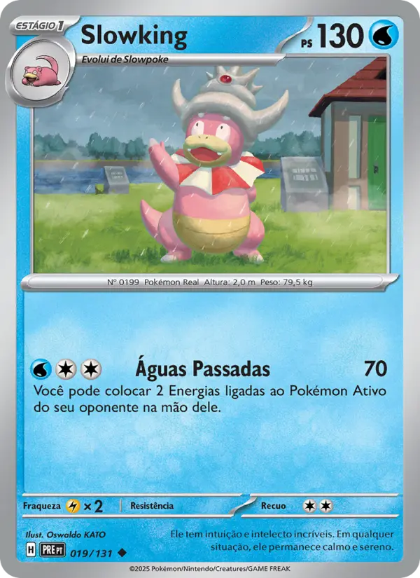 Carta Slowking, número 019/131 da coleção Evoluções Prismáticas