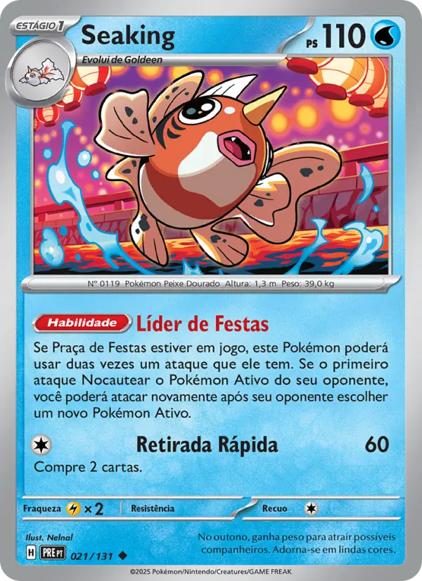 Carta Seaking, número 021/131 da coleção Evoluções Prismáticas