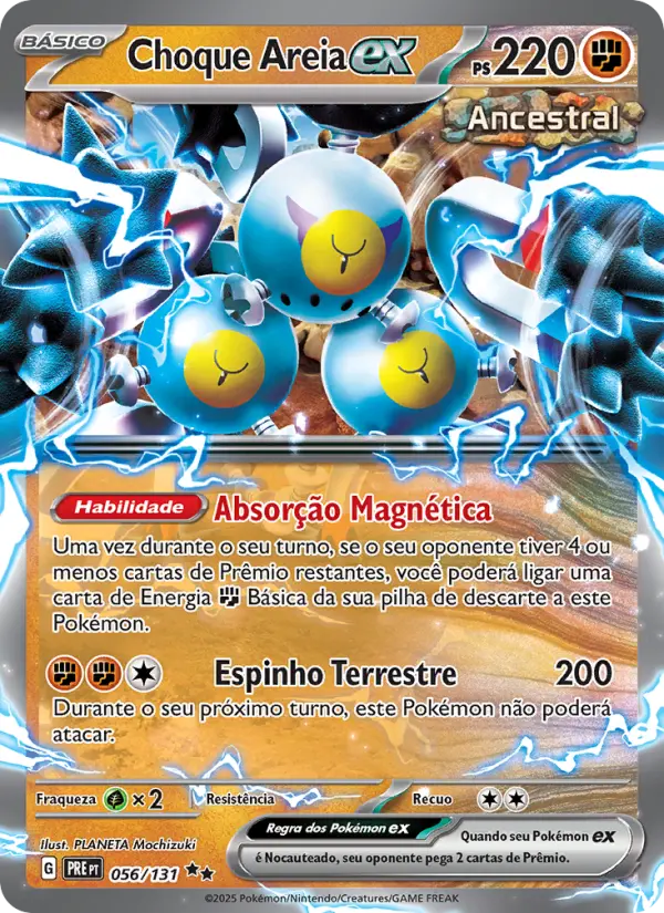 Carta Choque Areia ex, número 056/131 da coleção Evoluções Prismáticas