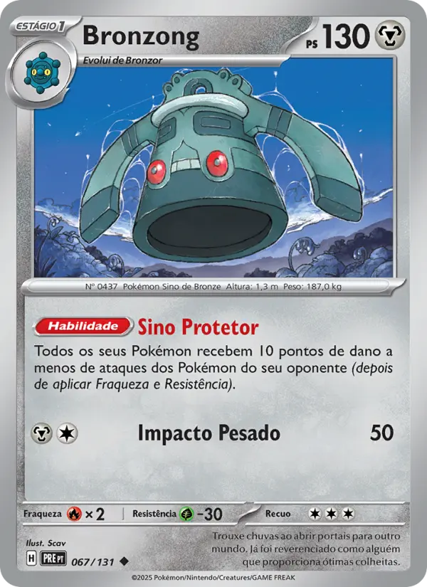 Carta Bronzong, número 067/131 da coleção Evoluções Prismáticas