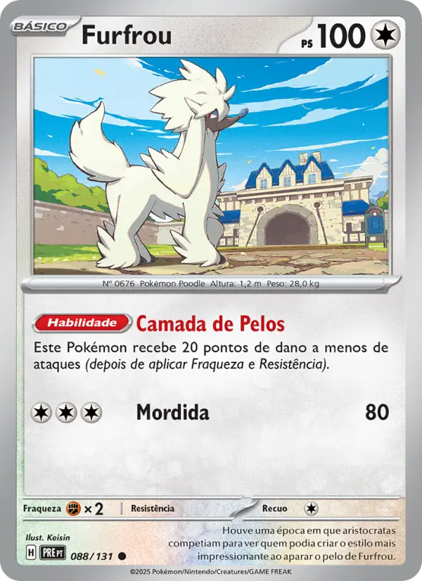 Carta Furfrou, número 088/131 da coleção Evoluções Prismáticas