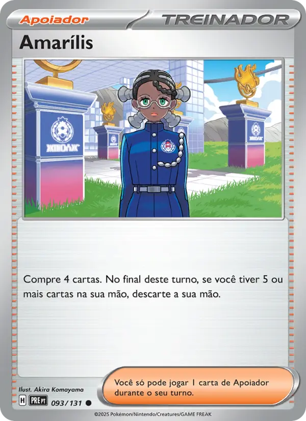 Carta Amarílis, número 093/131 da coleção Evoluções Prismáticas