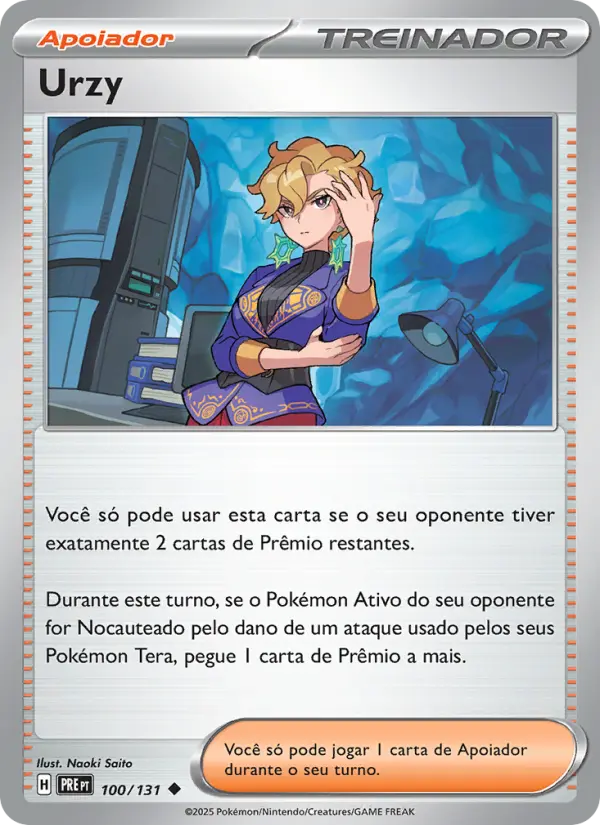 Carta Urzy, número 100/131 da coleção Evoluções Prismáticas