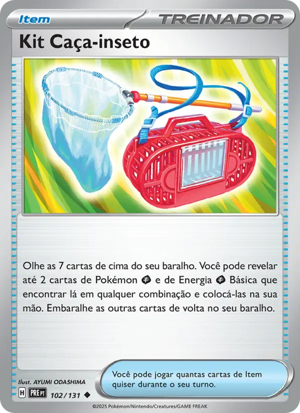 Carta Kit Caça-inseto, número 102/131 da coleção Evoluções Prismáticas