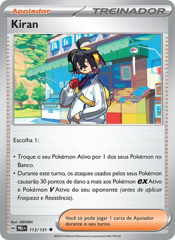 Carta Kiran, número 113/131 da coleção Evoluções Prismáticas