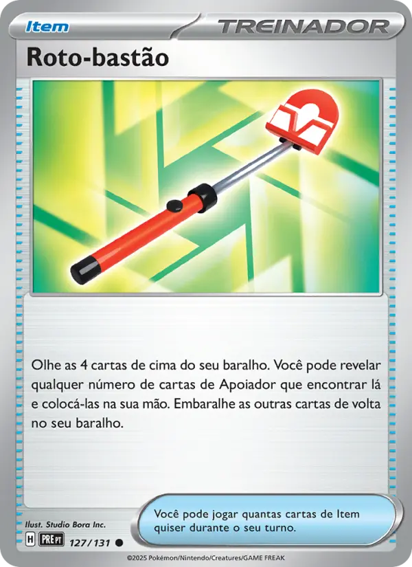 Carta Roto-bastão, número 127/131 da coleção Evoluções Prismáticas